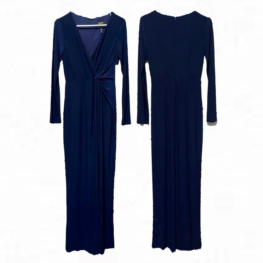 Laundry By Shelli Segal Deep Blue Long Sleeve Dress